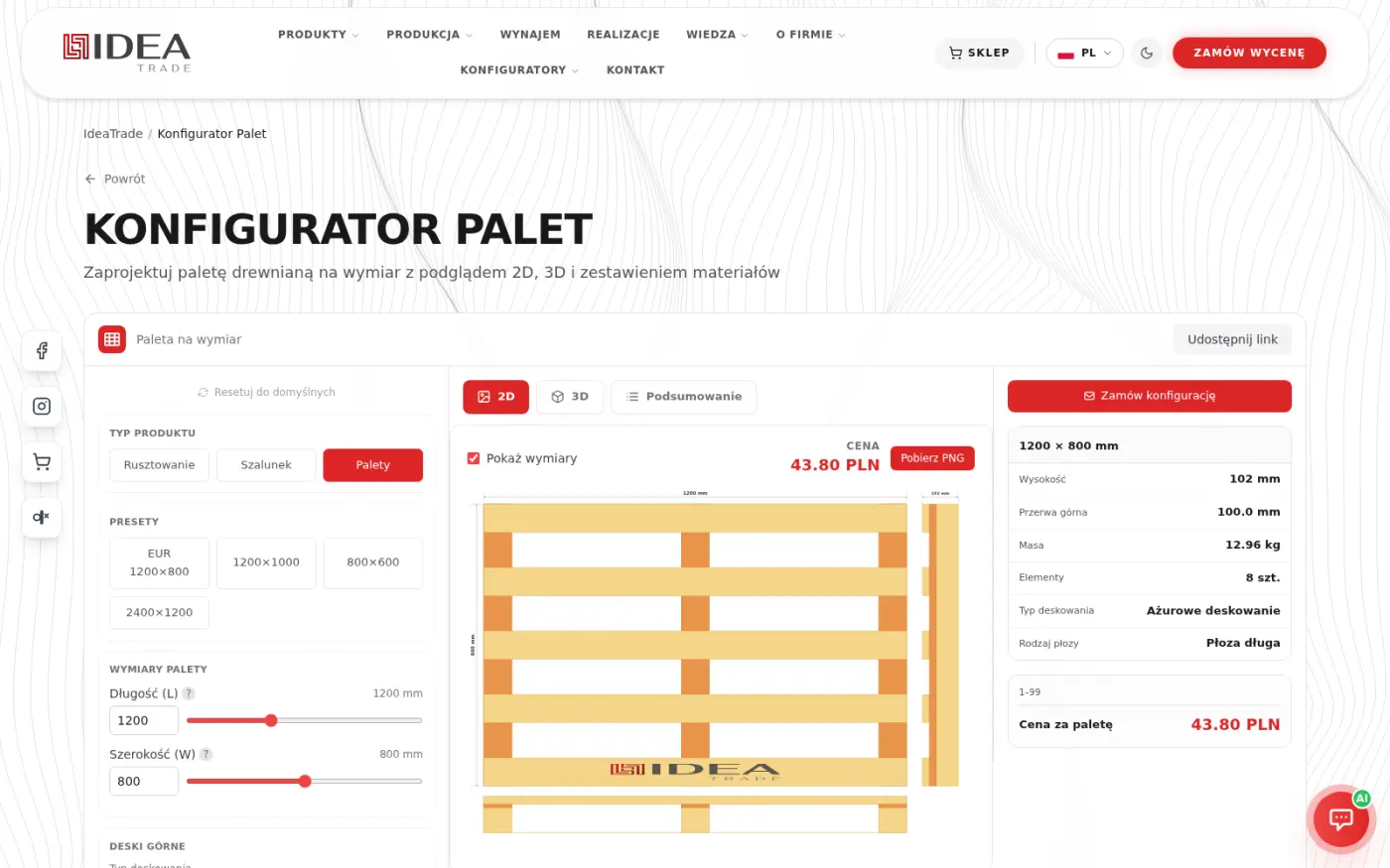 Konfigurator palet